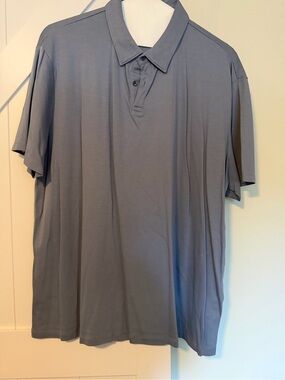 Charles Tyrwhitt Men's Short-Sleeve Polo — Slate Gray-Blue